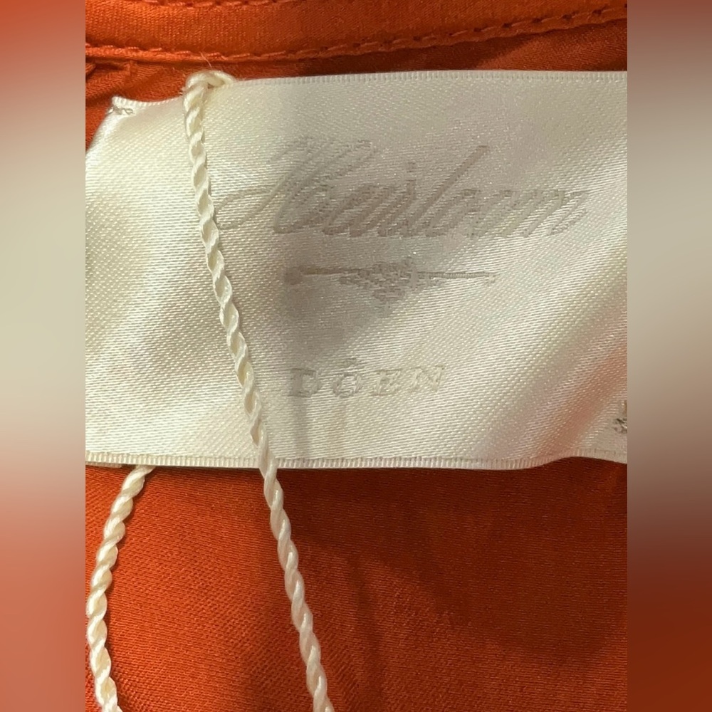 NWT DÔEN Melinda Embroidered Silk Midi Dress in Earthen - Picture 15 of 16